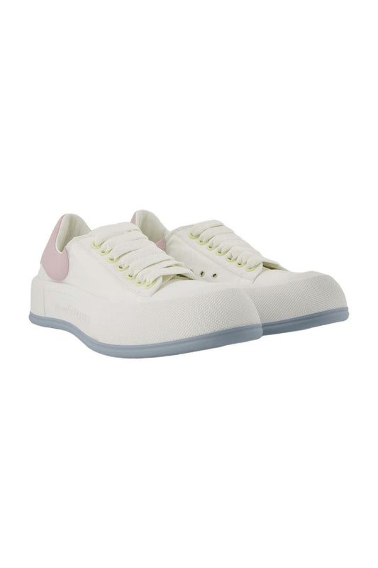 Oversized Sneakers - Alexander Mcqueen - White/Pink - Leather