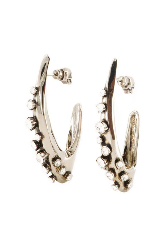 Pave Ohrringe - Alexander Mcqueen - Silber