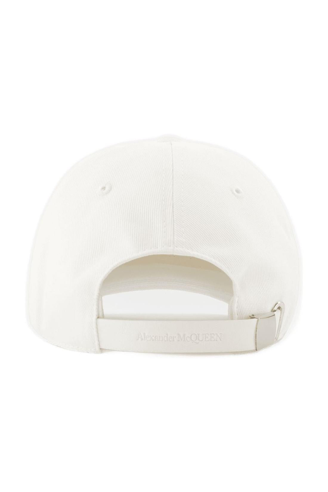Skull Lo Varsity Cap - Alexander McQueen - Baumwolle - Weiß