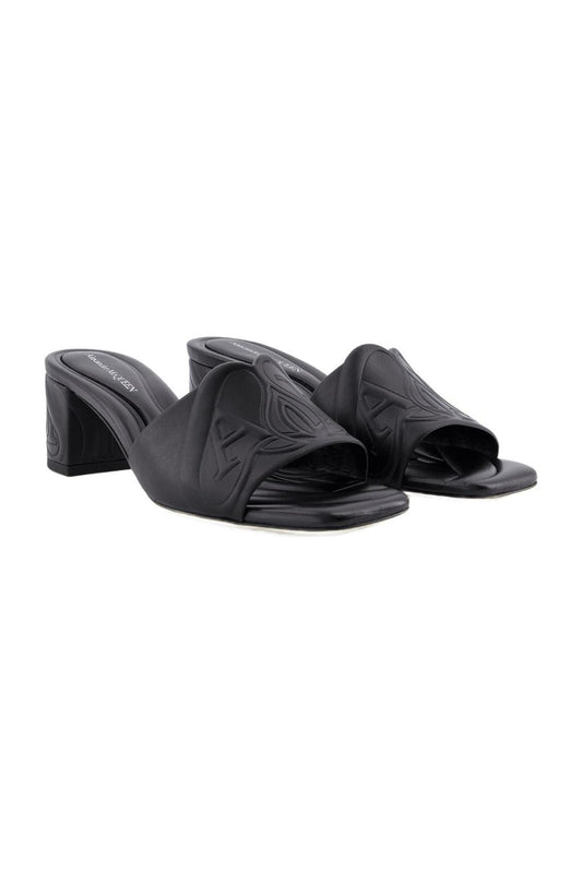 Seal Fersen Sandalen - Alexander McQueen - Leder - Schwarz