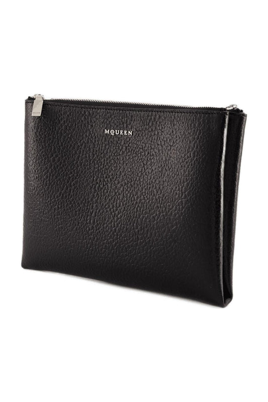 Cross Bar Clutch - Alexander McQueen - Leder - Schwarz/Silber