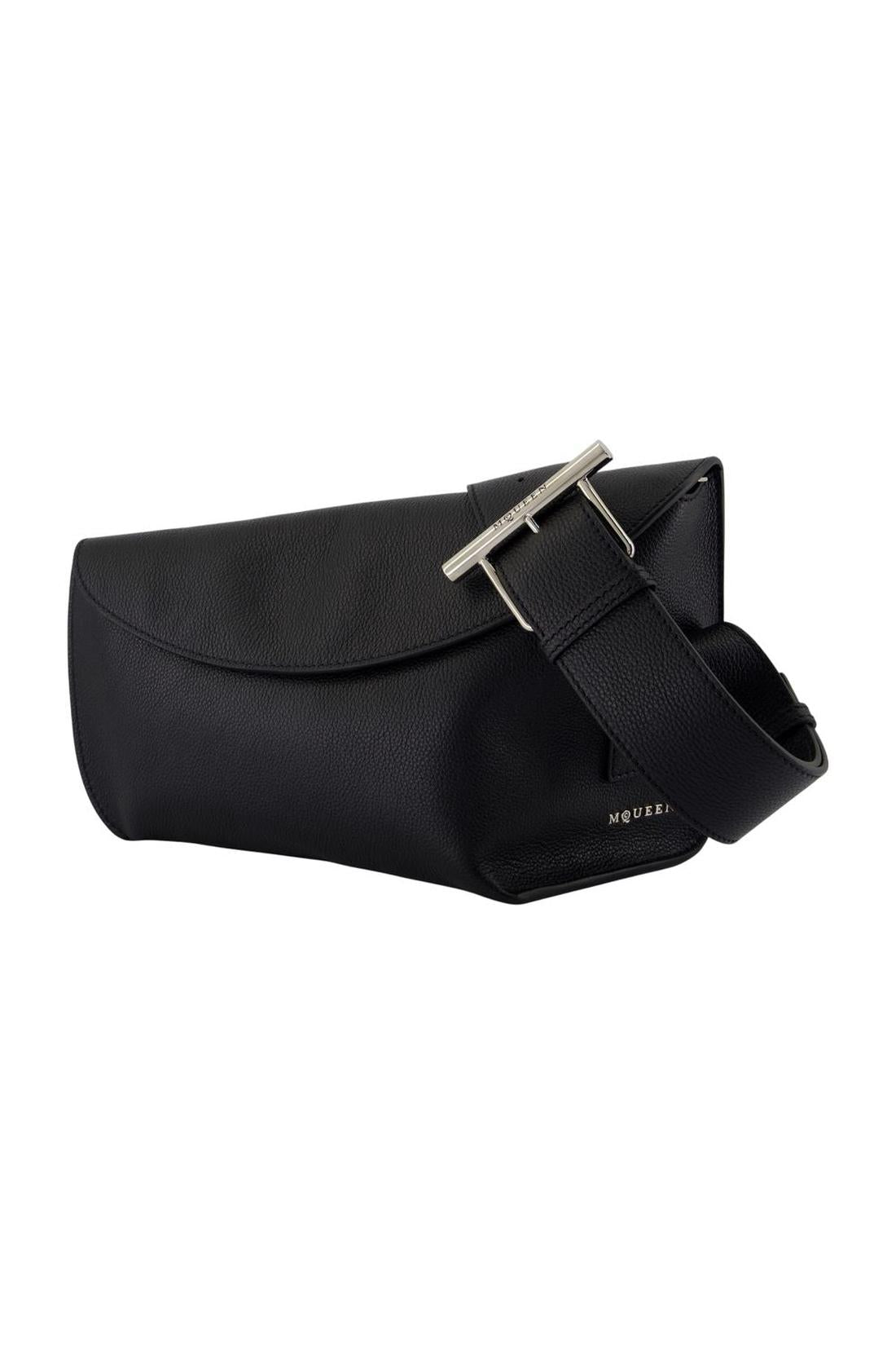 T-Schultertasche T Bar Sling Large - Alexander McQueen - Leder - Schwarz