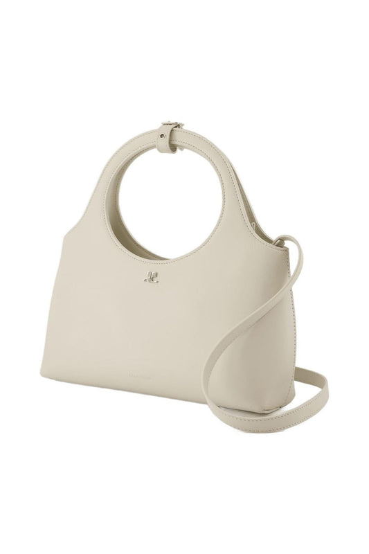 Holy Day Schultertasche - Courreges - Leder - Weiß