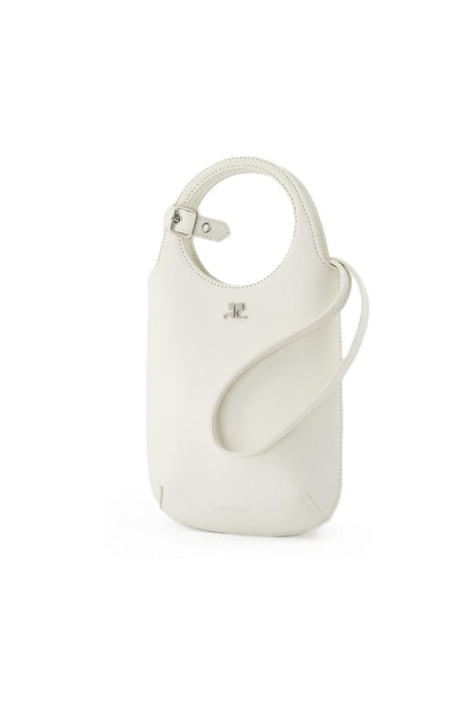 Slim Holy Handtasche - Courreges - Leder - Weiß