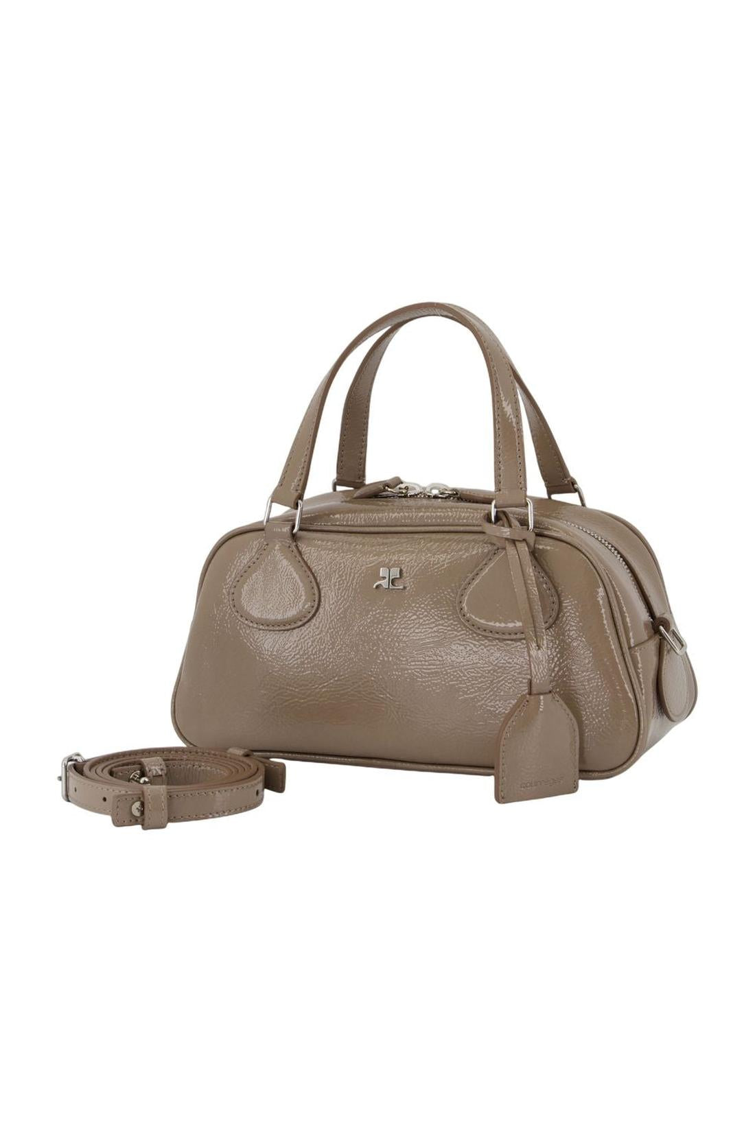 Handtasche Friday - Courreges - Leder - Braun