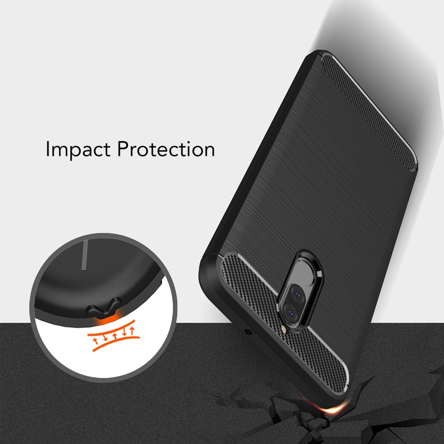 Huawei Mate 10 Lite phone case by NALIA, carbon look silicone cover case protection