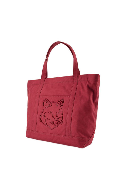 Fox Head Large Cabas - Maison Kitsune - Leder - Rot