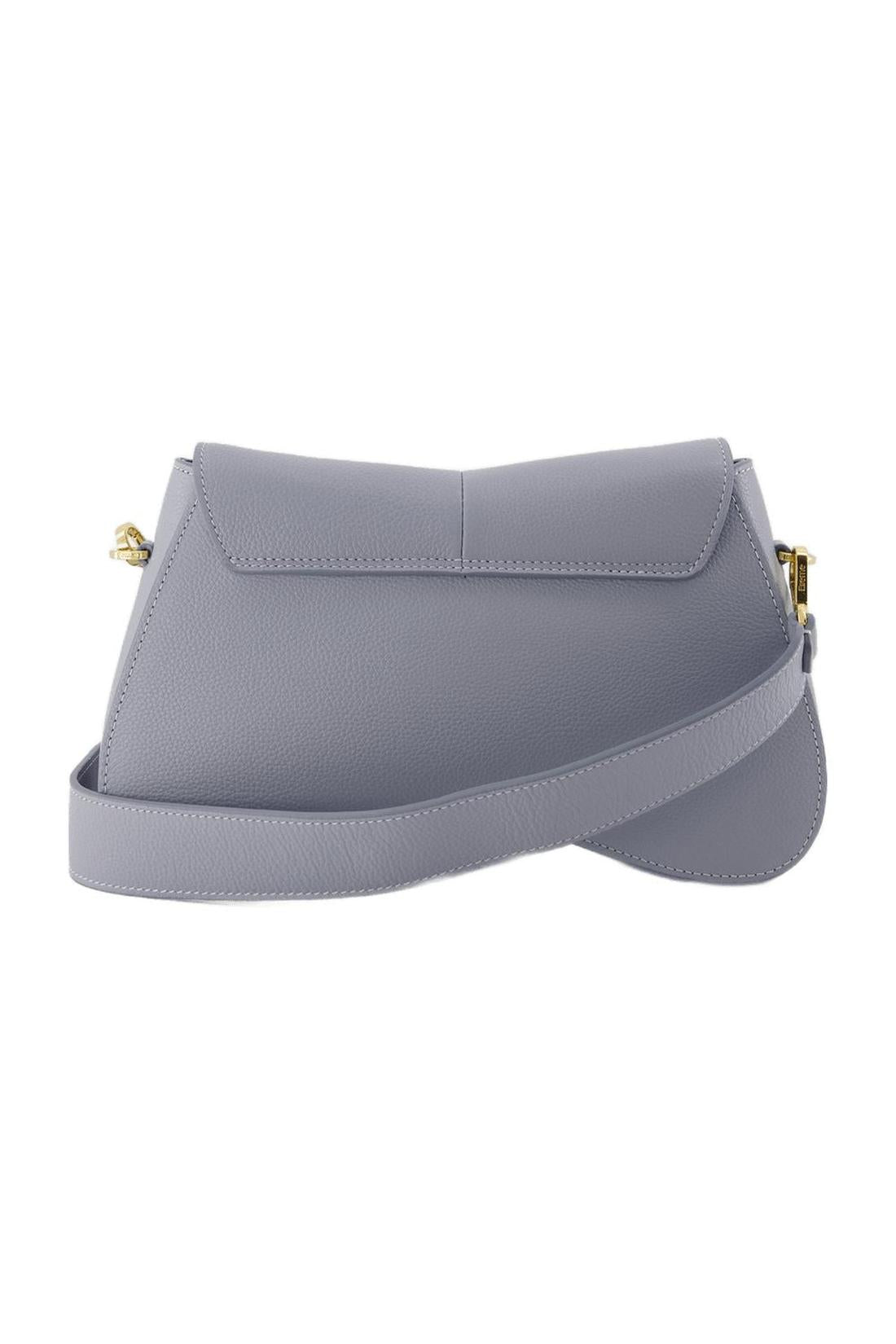 Space Hobo Bag - Elleme - Grey/Blue - Leather