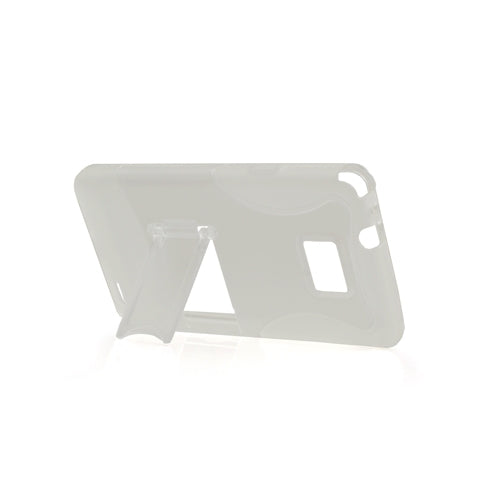TPU hulstur með gegnsæju standi fyrir Samsung Galaxy S2 i9100