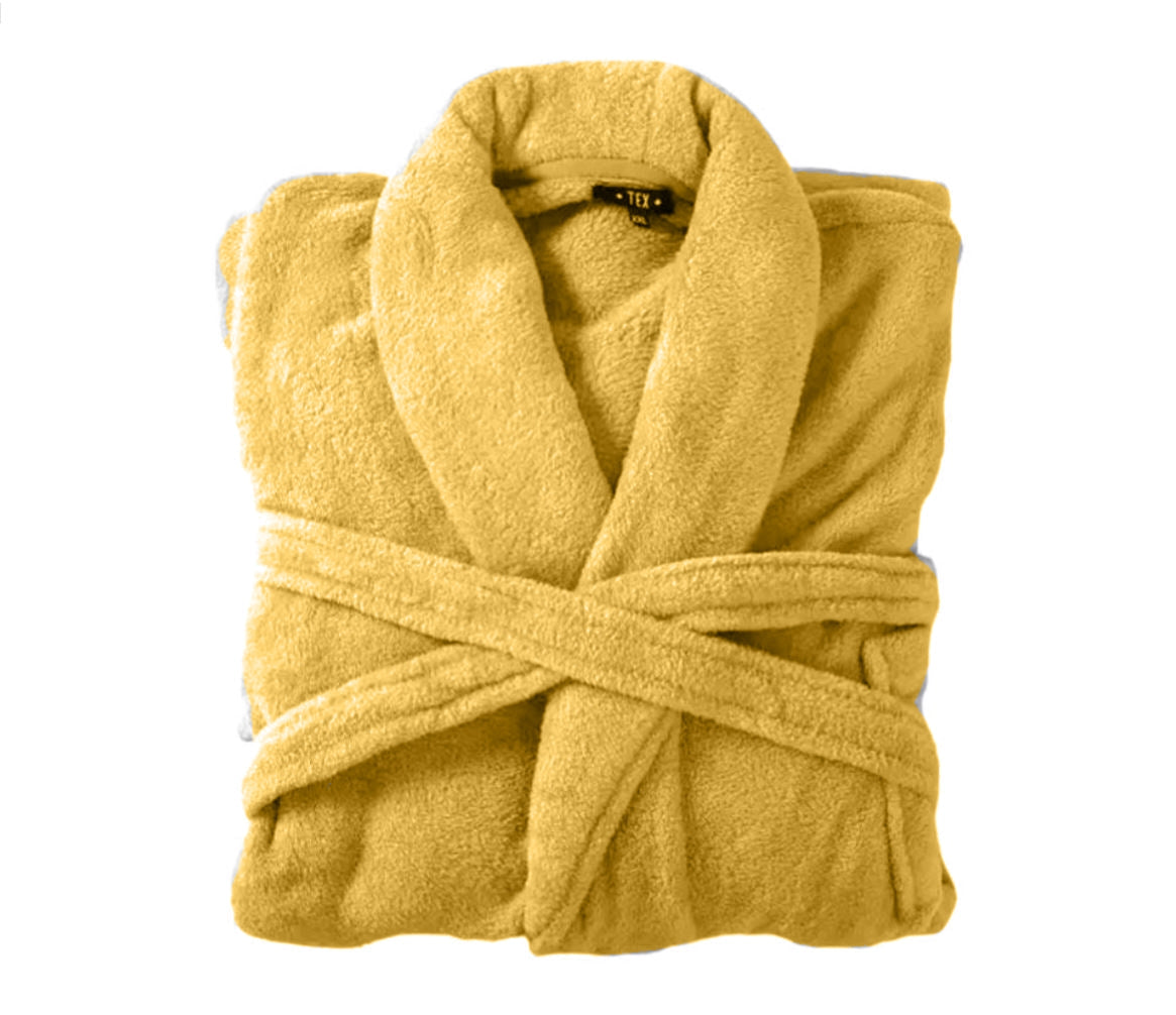 Bademantel flauschig » Saunamantel in Teddy-Plüsch Qualität » leichter/dünner Morgenmantel 100 cm lang » unisex