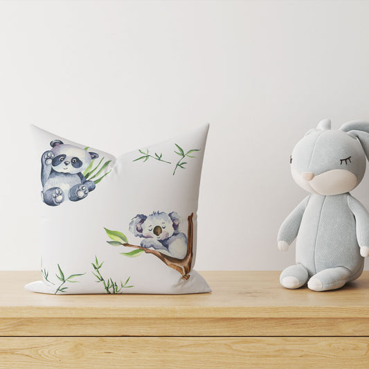 "Koala and Panda" Premium Children's Decorative Pillow