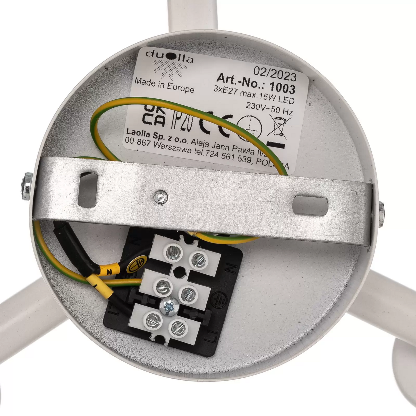 B-flokks Euluna Trio Max 60cm svart/jarðlitað/cappuccino loftlampi loftljós E27