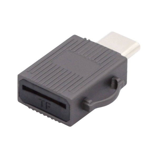 SYSTEM-S USB 3.1 Type C Micro SD kortalesari SDXC millistykki í gráu