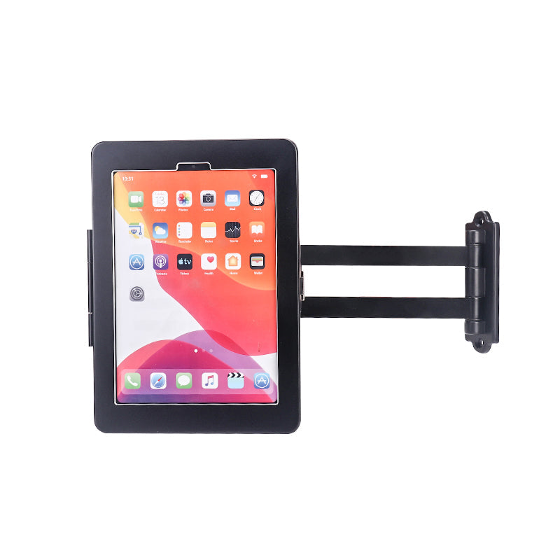 SYSTEM-S Þjófavarnandi POS snúningsarmur Sveigjanlegur læsanlegur veggfesting fyrir iPad Pro 10.5" (2017) Air 3 (2019) A2152 A2123 A2153 A2154 A1701 A1709