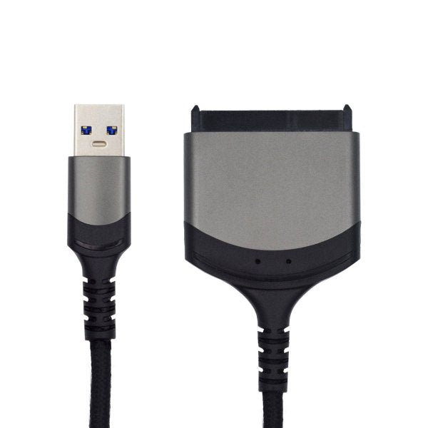 SYSTEM-S SATA snúra 15 cm 22 pinna kvenkyns í USB 3.0 Tegund A karlkyns millistykki fyrir harða diska