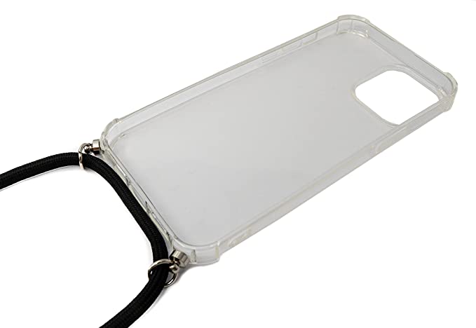 SYSTEM-S Schutzhülle aus Silikon mit Halsband in Transparent Hülle für iPhone 14 Pro Max