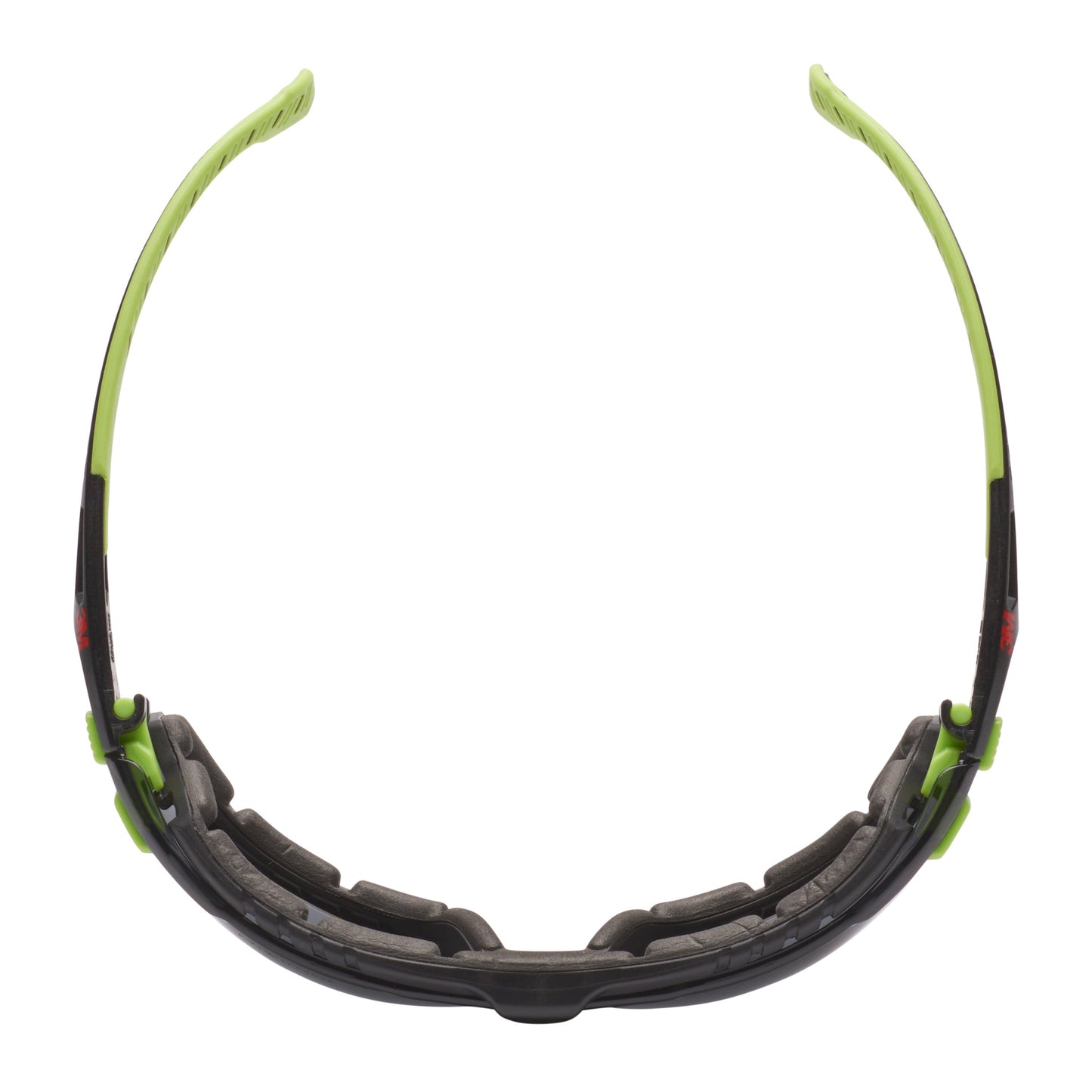 3M™ Solus™ Schutzbrille 1000, Scotchgard™ Protector Antibeschlag-Beschichtung, Grün/Schwarz mit aufsteckbarer Schaumstoffdichtung, graues Glas | Packung (1 Stück)