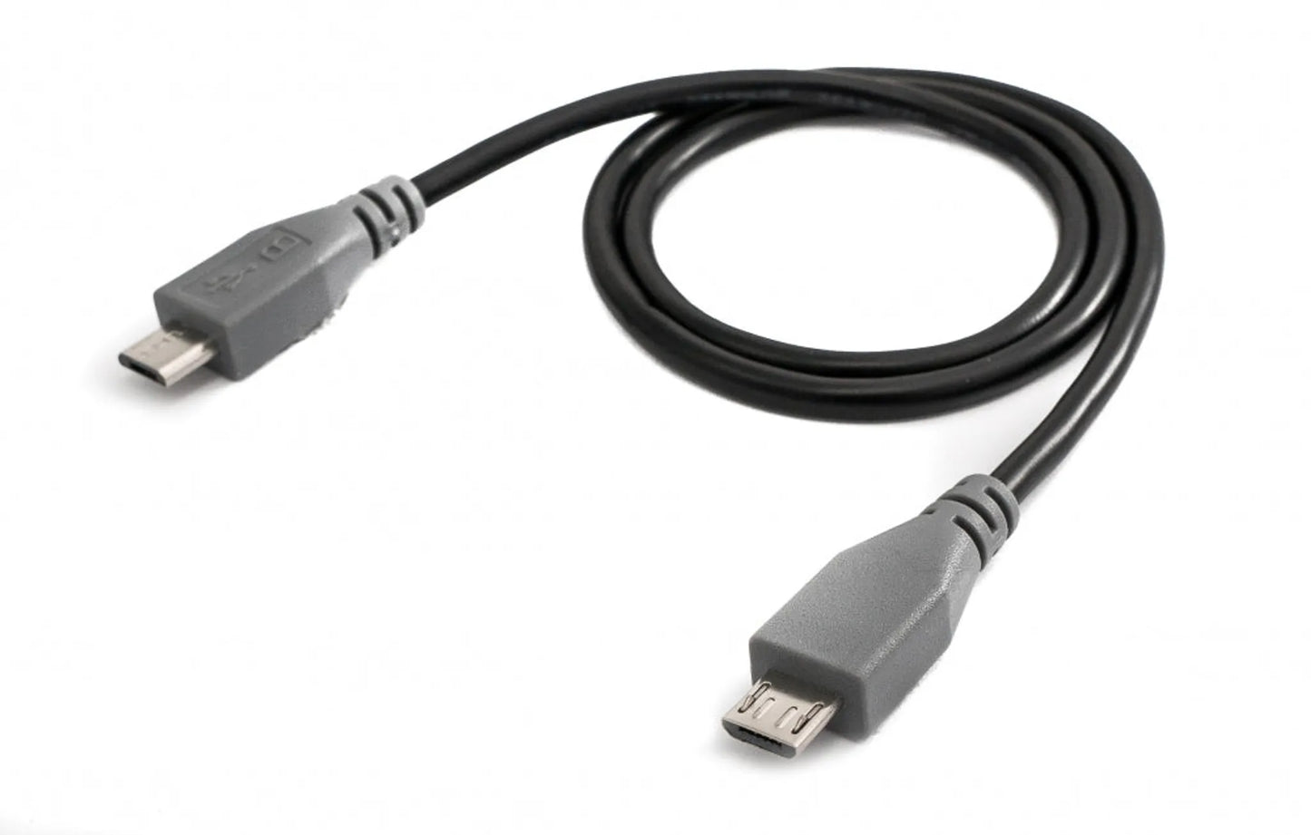 SYSTEM-S USB 2.0 cable 50 cm Micro B male to male adapter black