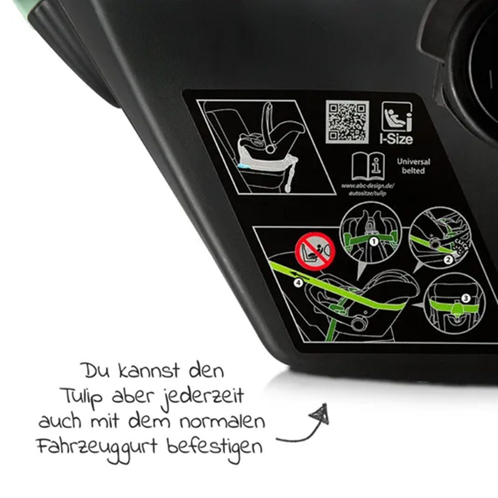 B-flokks ABC Design barnabílstóll Tulip með auka hylki, stærð I, Diamond Herb