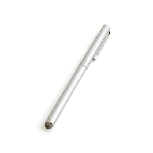 SYSTEM-S Stylus 2 in 1 Touch Pen Textilfaser Spitze für Smartphone Tablet