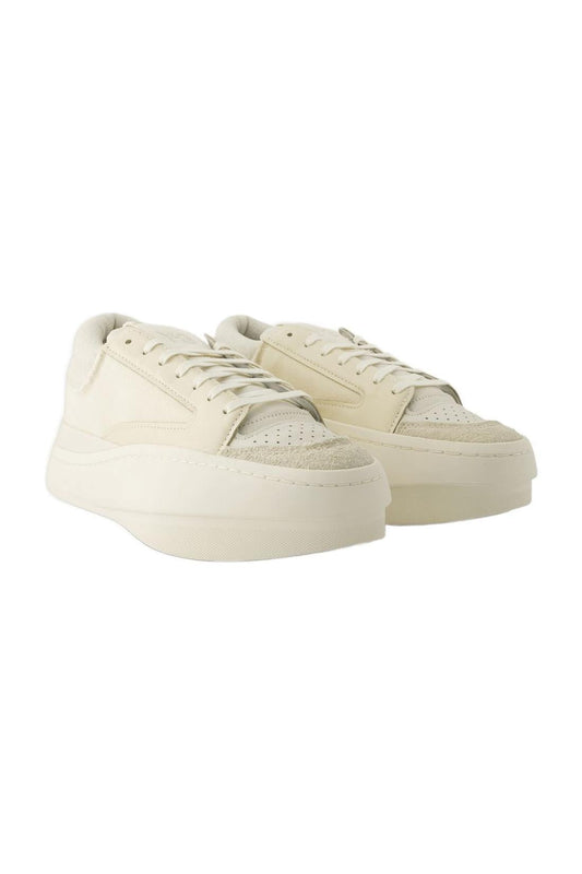 Sneakers Lux Bball Low - Y-3 - Leder - Weiß