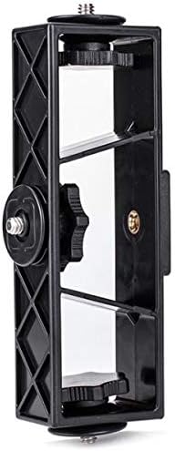 SYSTEM-S Triple mount with attachments in black for camera microphone smartphone