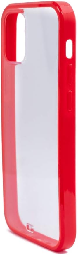 SYSTEM-S protective silicone case in red transparent case compatible with iPhone 12 Mini