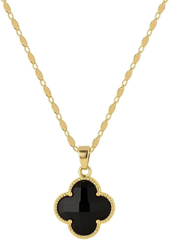 Kleeblatt Kette Gold – 18K vergoldet & Edelstahl