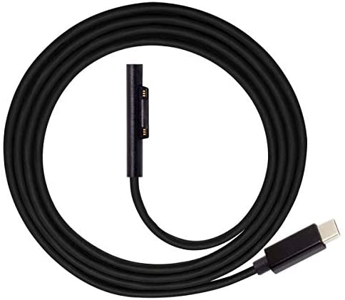 System-S USB 3.1 Type C snúra fyrir Microsoft Surface Pro 3 4 5 6 7 8 9 12V -15V 180cm með Surface Connect tengi