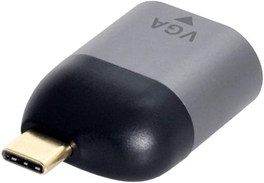 VGA millistykki í USB 3.1 Type C snúru millistykki í gráu