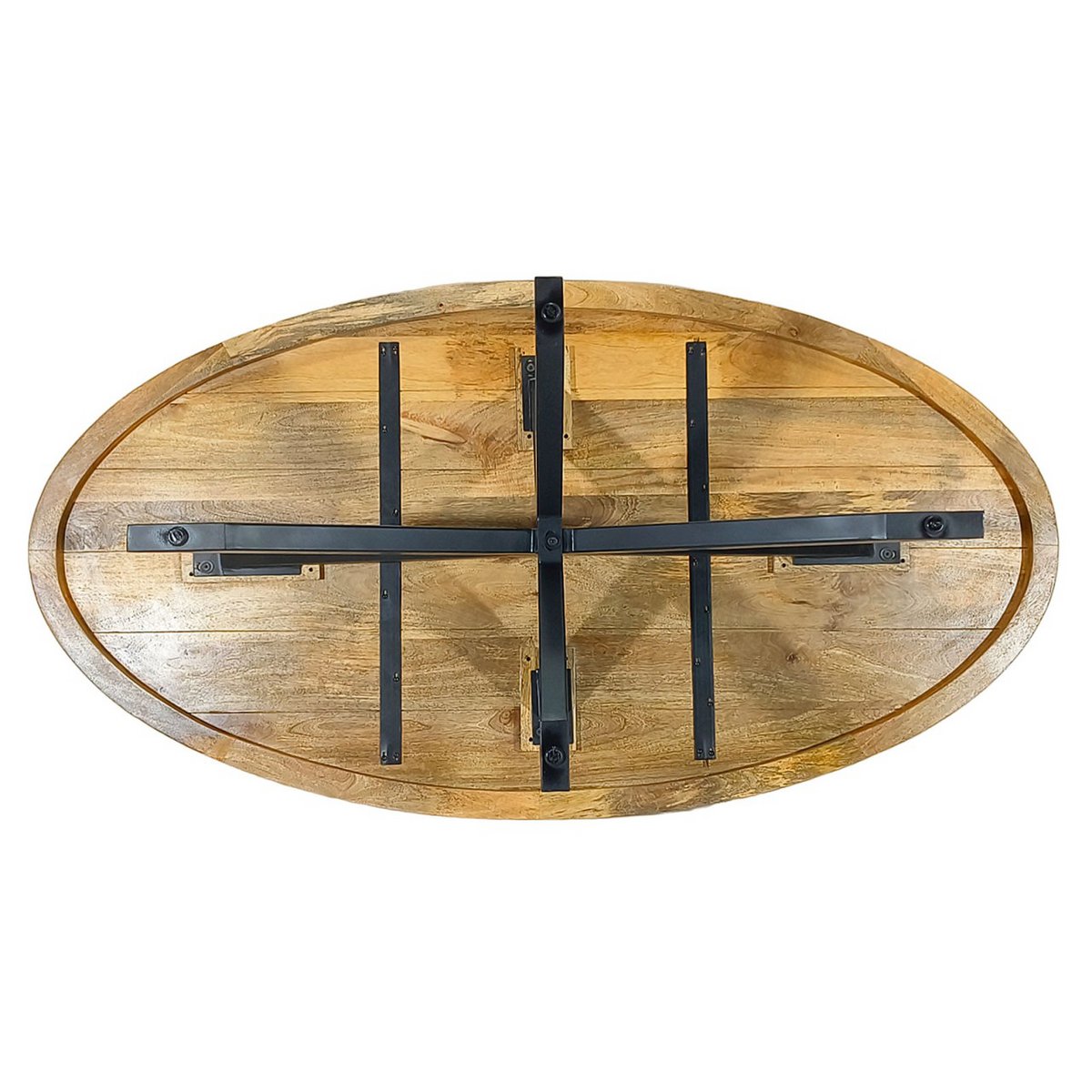 Borðstofuborð - sporöskjulaga 190x100cm - borðstofuborð - Liverpool - gegnheilt mangóvið