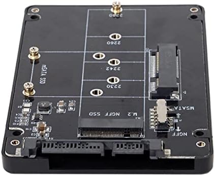 System-S SATA Y millistykki 3.0 í M.2 NGFF B-lykil og mSATA SSD með snúruhylki í svörtu