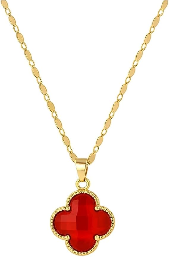 Kleeblatt Kette Gold – 18K vergoldet & Edelstahl