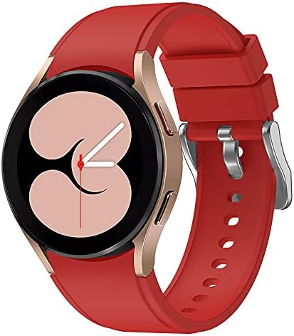 System-S sveigjanleg sílikonól 20mm fyrir Samsung Galaxy Watch 4 snjallúr, rauð
