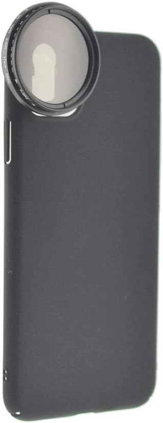 SYSTEM-S ND Vario sía 37 mm hlutlaus þéttleikasía í svörtu með hulstri fyrir iPhone 12 Pro