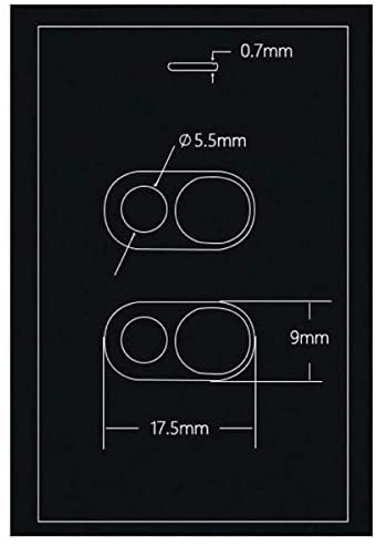 Sjálflímandi vefmyndavélarhlíf System-S í svörtu