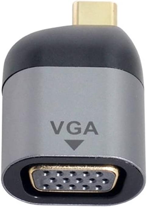 VGA millistykki í USB 3.1 Type C snúru millistykki í gráu