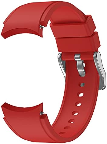 System-S sveigjanleg sílikonól 20mm fyrir Samsung Galaxy Watch 4 snjallúr, rauð