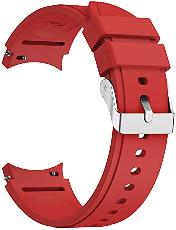 System-S sveigjanleg sílikonól 20mm fyrir Samsung Galaxy Watch 4 snjallúr, rauð
