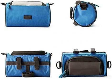 SYSTEM-S 2-in-1 handlebar bag bicycle mount bicycle bag shoulder bag protective cover for 4.8 inch devices smartphones in blue