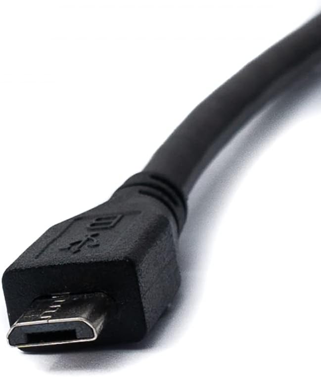 SYSTEM-S USB 2.0 Kabel 30cm Typ B Buchse zu Micro Stecker mit Schraube in Schwarz