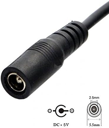 SYSTEM-S USB 3.1 Type C zu DC 5.5 V 2,5 mm Stromkabel Ladekabel Kabel 26 cm