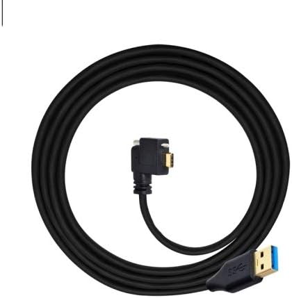 SYSTEM-S USB 3.1 cable 3 m Type C male to 3.0 Type A male angle screw black