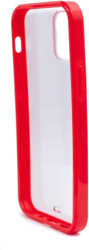 SYSTEM-S Schutzhülle aus Silikon in Rot Transparent Hülle kompatibel mit iPhone 12 Mini