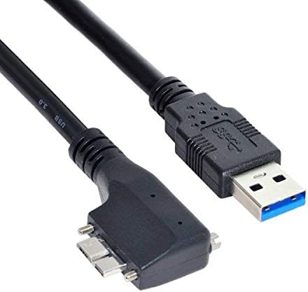 SYSTEM-S USB 3.0 snúra 5 m karlkyns A í Micro B karlkyns skrúfutengi í svörtu