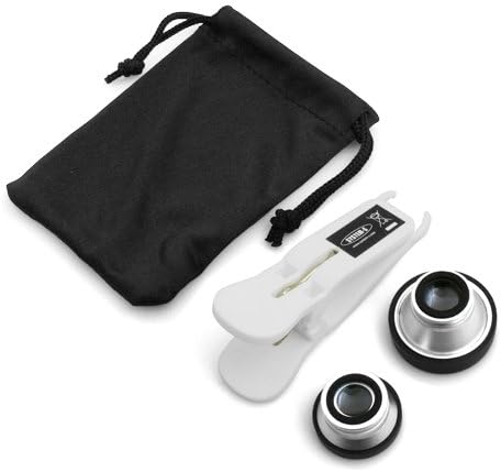 System-S Clip-on Fisheye Lens Wide Angle and Macro Lens Set for Smartphone Cell Phone Tablet PC