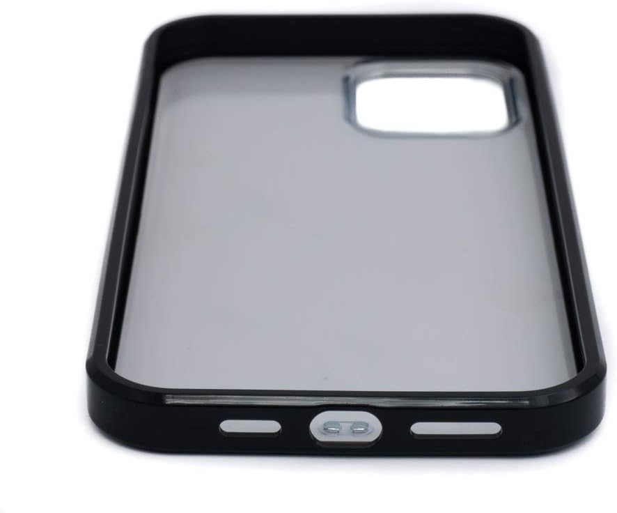 SYSTEM-S Schutzhülle aus Silikon in Schwarz Transparent Hülle kompatibel mit iPhone 12 Pro Max