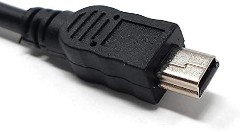 SYSTEM-S USB 2.0 snúra 20 cm Mini B tengi í tengi horn millistykki í svörtu