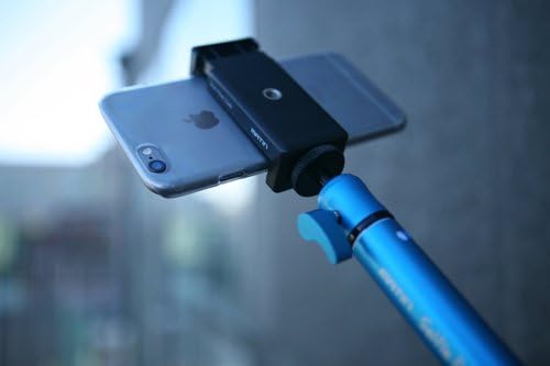 SYSTEM-S Matin Selfie Stick Einfótastöng, sjónauki, u.þ.b. 25cm - 100cm. Selfiestick-haldari fyrir myndavélar, snjallsíma og farsíma frá 5,5cm - 9cm.