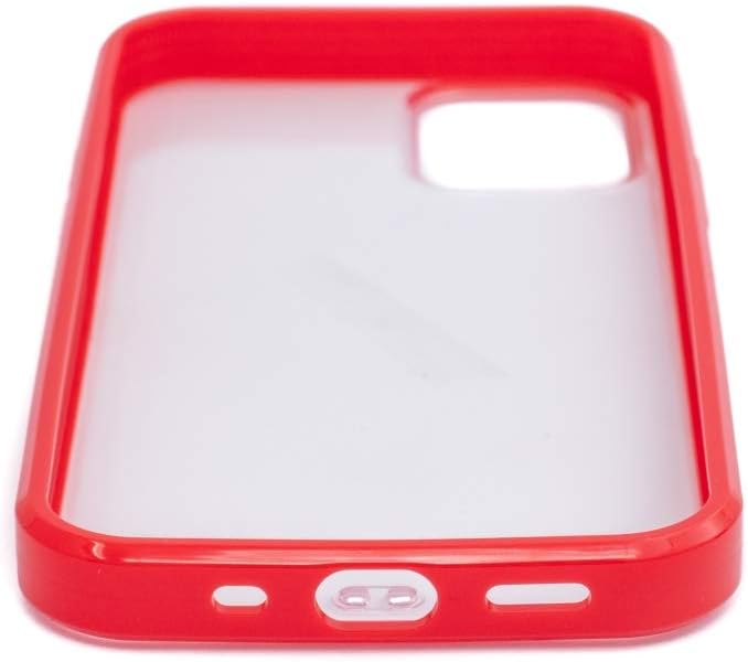 SYSTEM-S Schutzhülle aus Silikon in Rot Transparent Hülle kompatibel mit iPhone 12 Mini